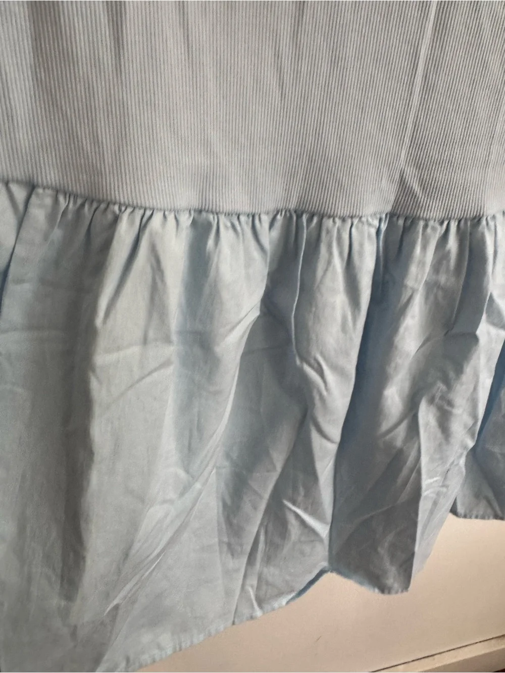 Old Navy NWT Light Blue Ribbed Drop Waist Mini Dress Size L
